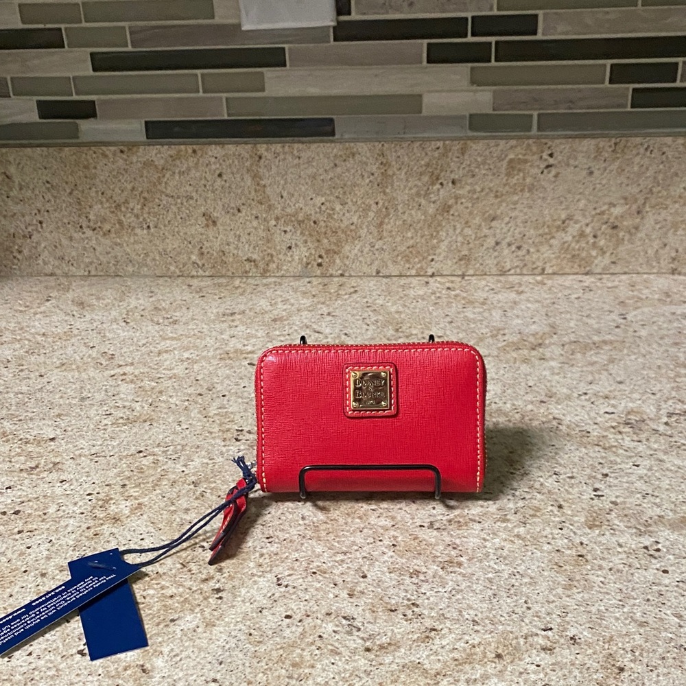 Dooney & Bourke Red Wallet Saffiano leather